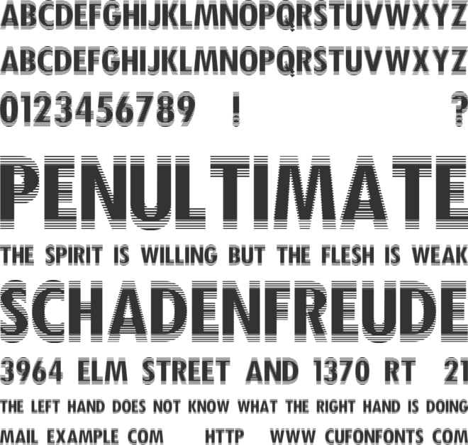 Nervous font preview