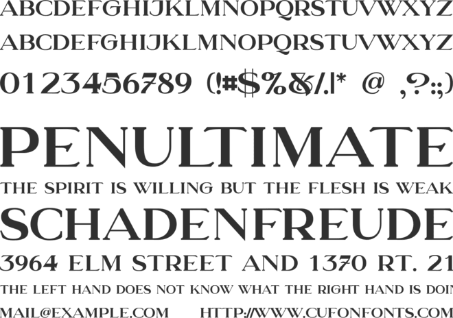 Understock font preview
