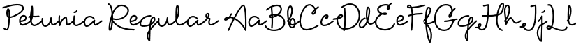 Petunia Regular font
