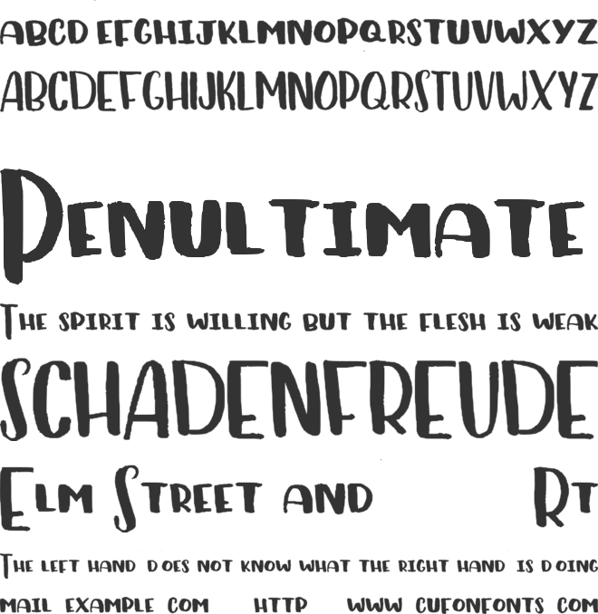 Be Brave font preview