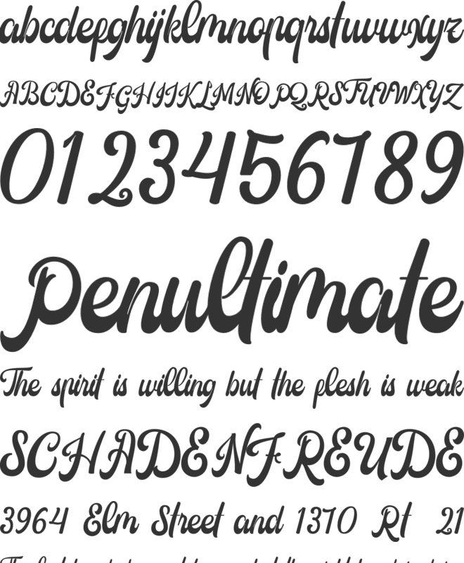 Castela font preview