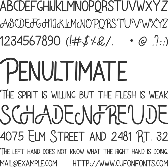 Bataler font preview