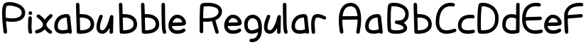 Pixabubble Regular font