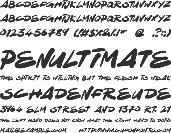Ninja Note font preview