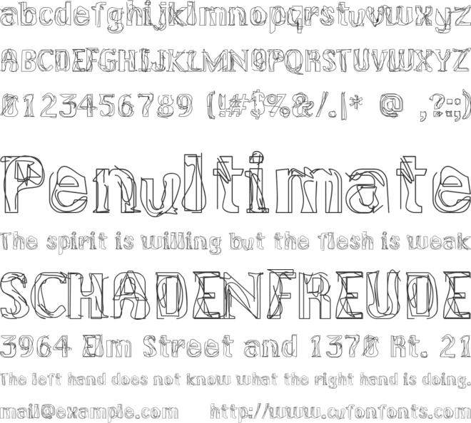 Lakestreet font preview