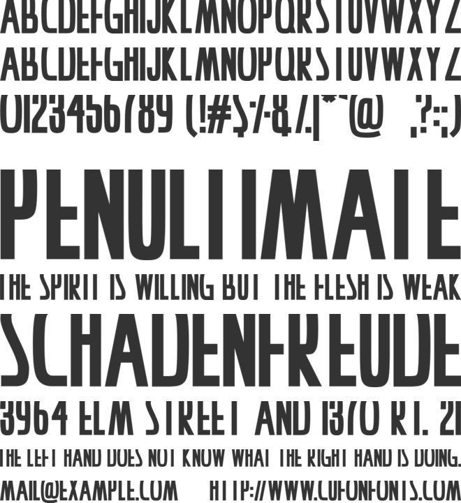 I Am Awake font preview