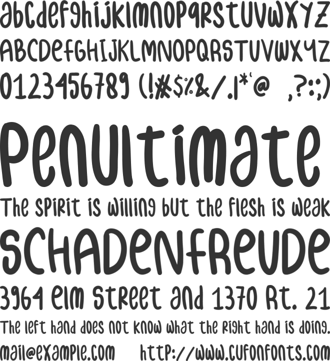 samble font preview