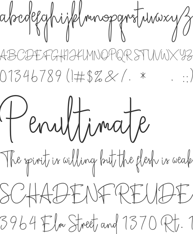 Broetown Signature font preview