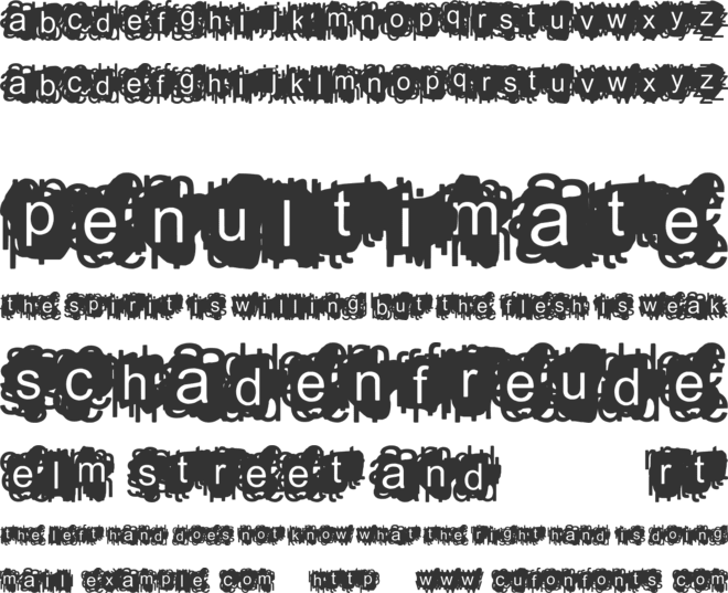 A Damn Mess font preview