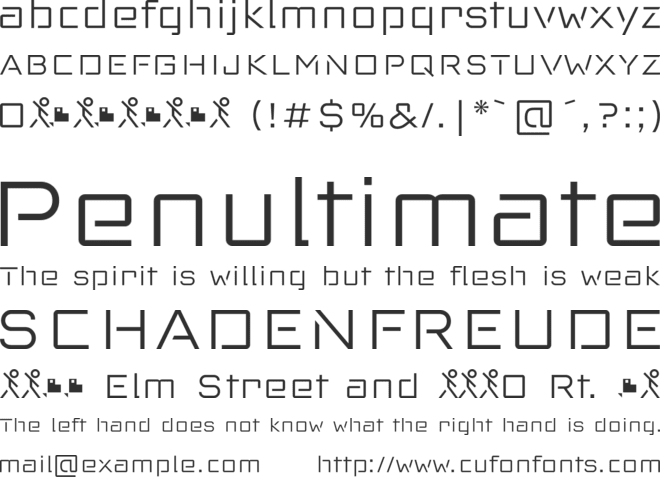 Red Thinker font preview