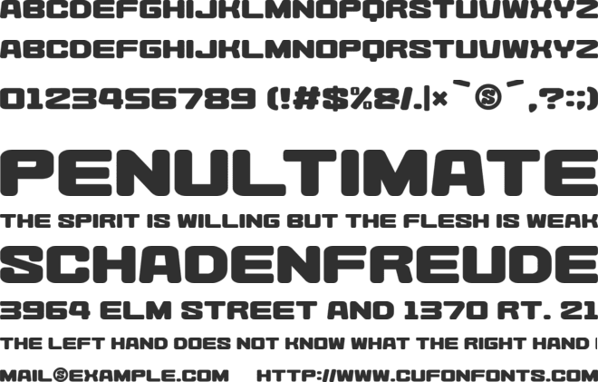 Heysei Synthesizer font preview