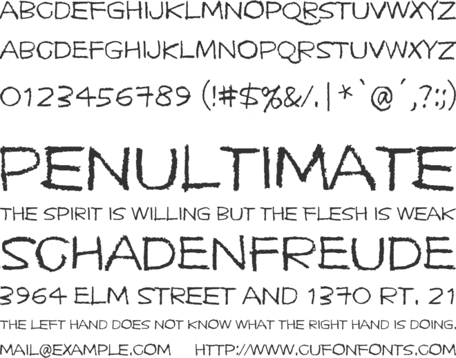 Whispering crowd, bark bark font preview