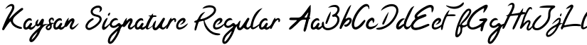 Kaysan Signature font download