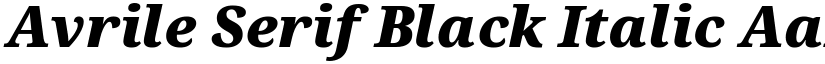 Avrile Serif Black Italic font