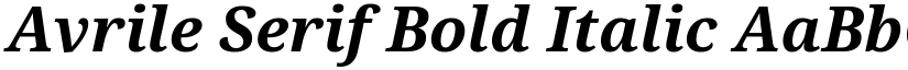 Avrile Serif Bold Italic font