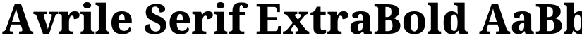 Avrile Serif ExtraBold font