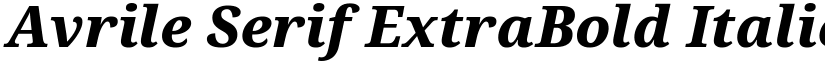 Avrile Serif ExtraBold Italic font