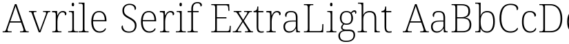 Avrile Serif ExtraLight font