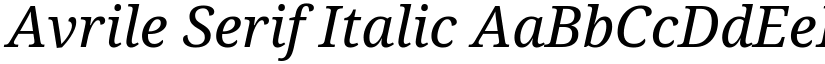 Avrile Serif Italic font