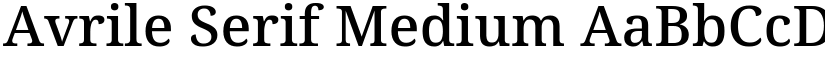 Avrile Serif Medium font