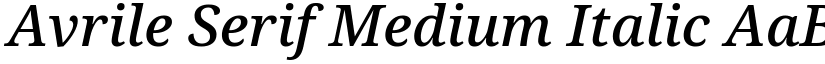 Avrile Serif Medium Italic font