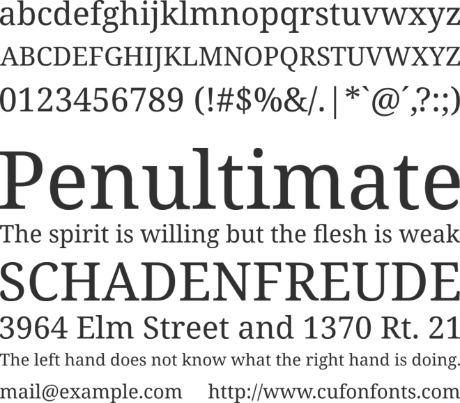 Avrile Serif font preview