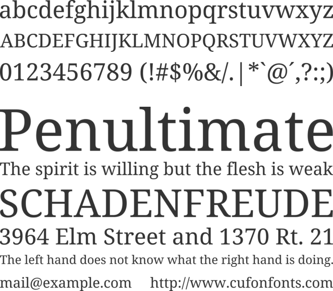 Avrile Serif font preview