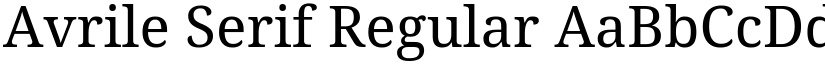 Avrile Serif Regular font