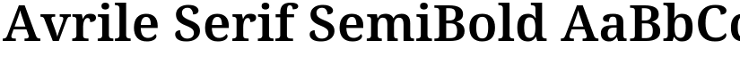Avrile Serif SemiBold font