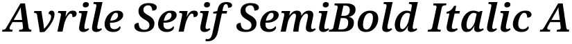 Avrile Serif SemiBold Italic font