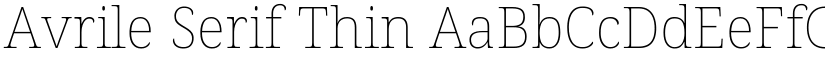 Avrile Serif Thin font