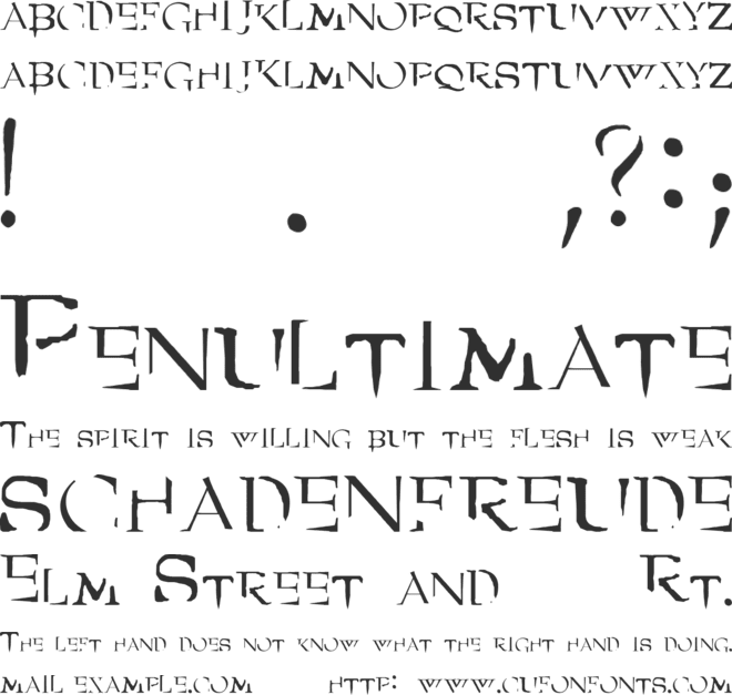Angel font preview