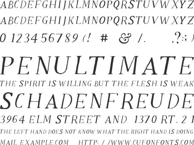 Old Klarheit font preview
