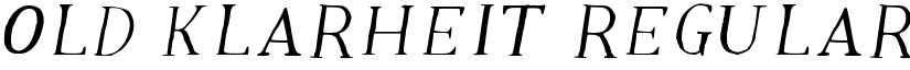 Old Klarheit Regular font