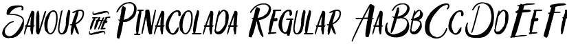 Savour&Pinacolada Regular font