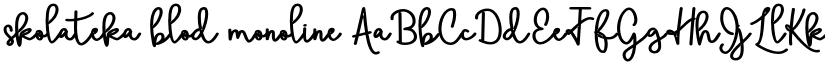 skolateka blod monoline font