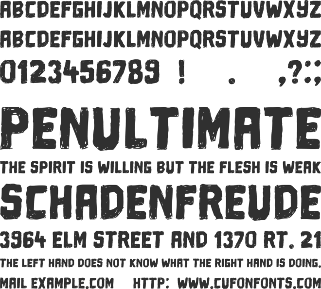 Driving Around font preview