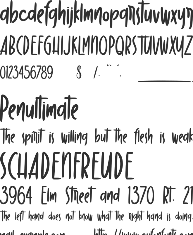 Dancing Marker font preview