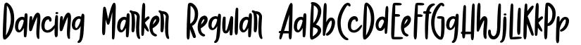 Dancing Marker Regular font