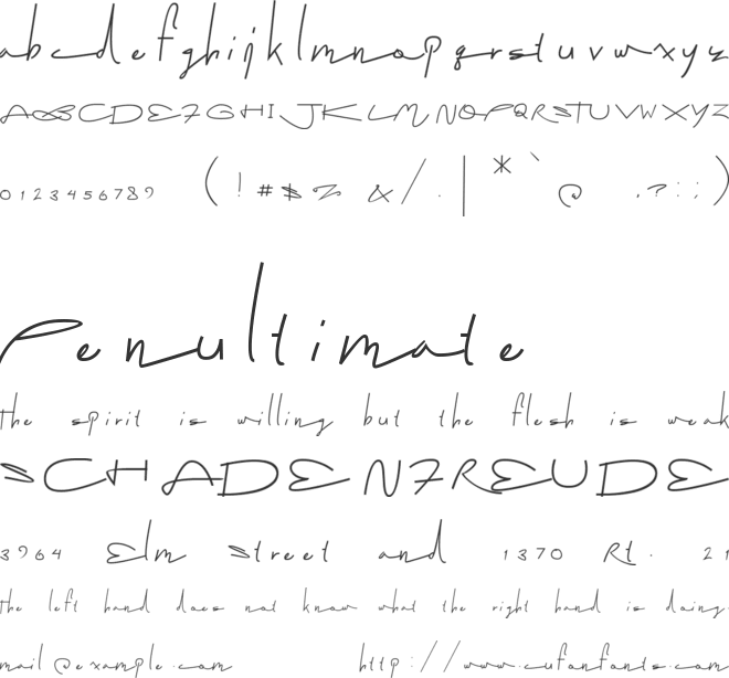 picablo fentier font preview