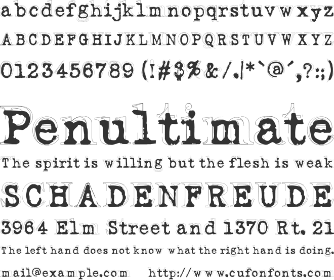 Fluoxetine font preview