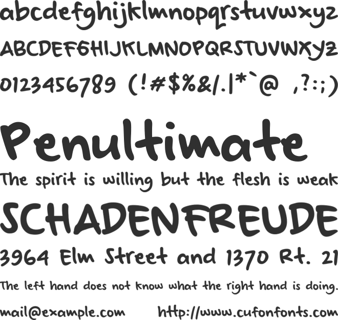 nenyns.marker.noncommercial font preview