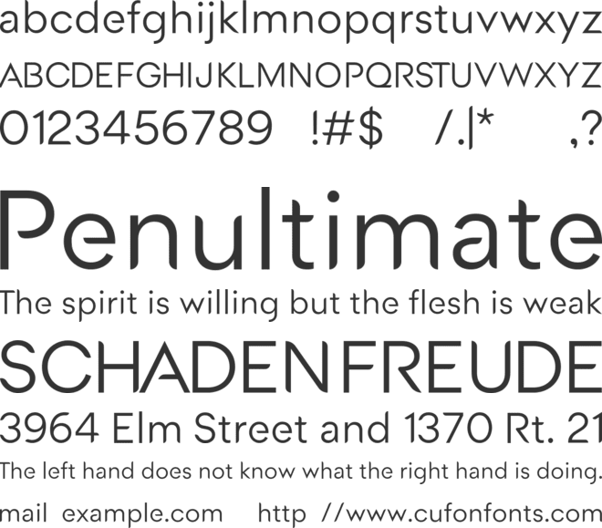 Medel font preview