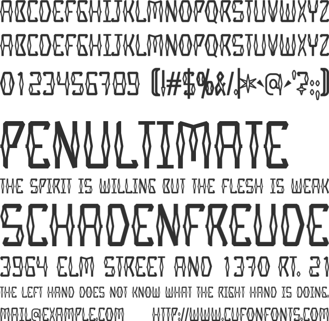 Miswak font preview