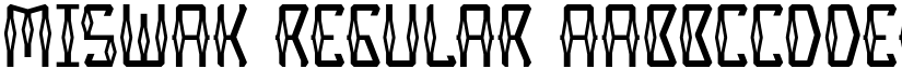 Miswak Regular font