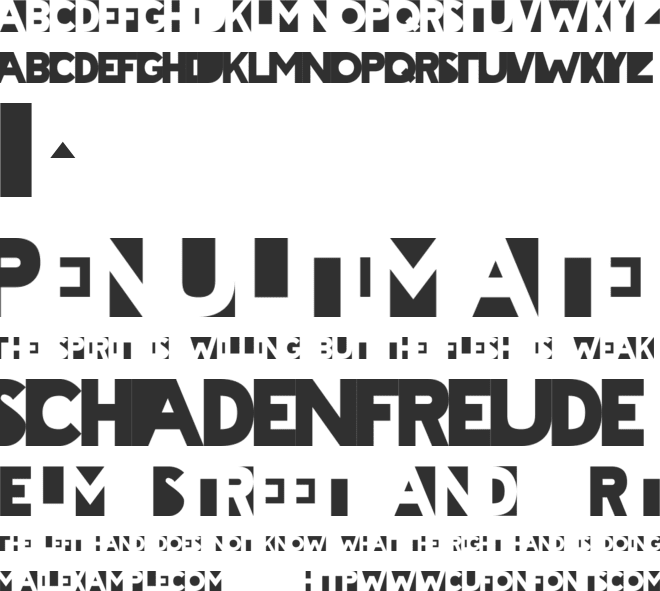 Cheatin font preview