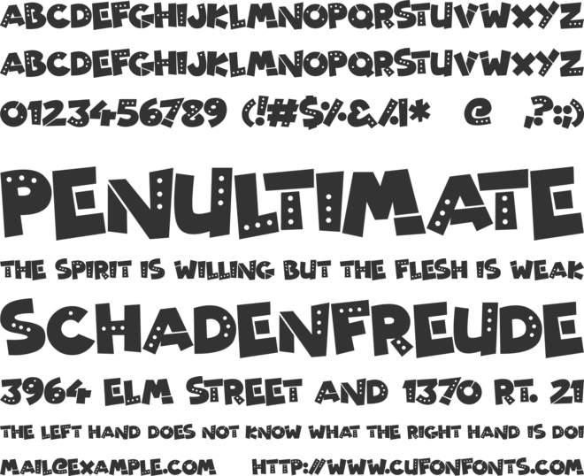 Patchy Robots font preview