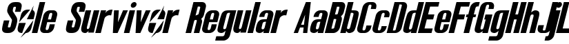 Sole Survivor Regular font