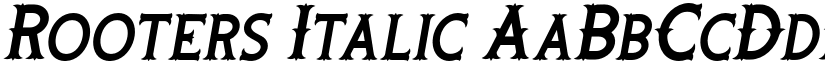 Rooters Italic font