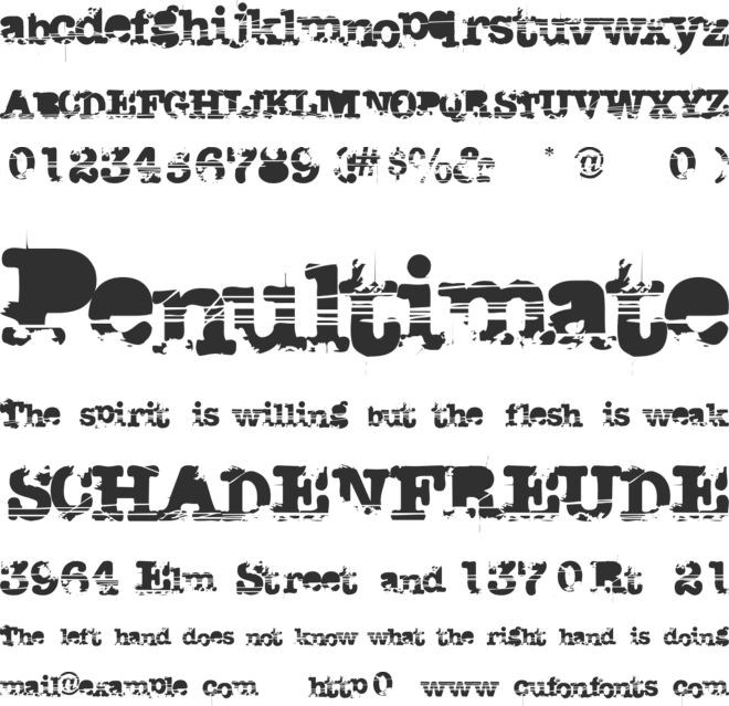Sacrafical font preview